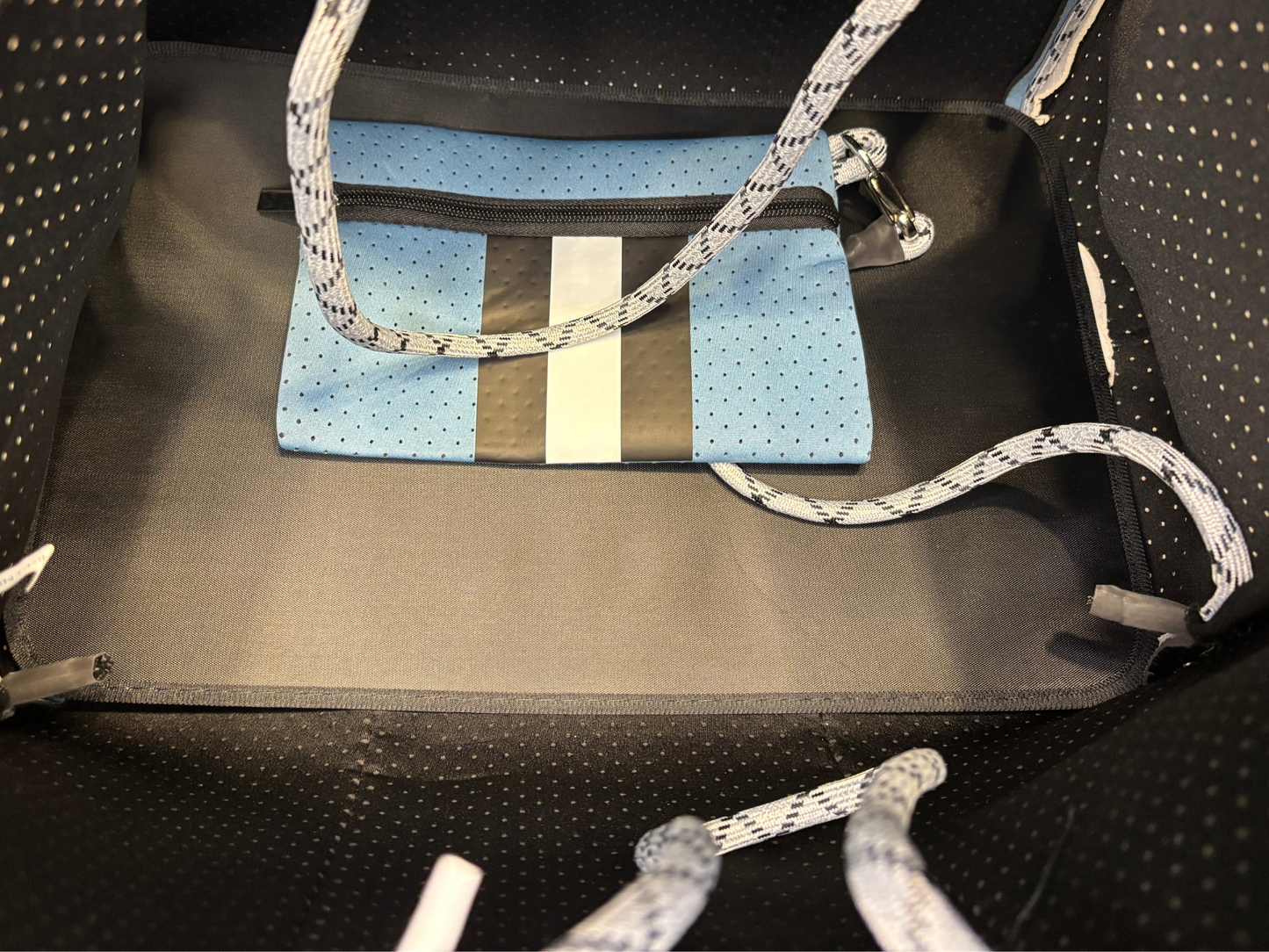 Neoprene Tote Bag: Color-Blocked Design