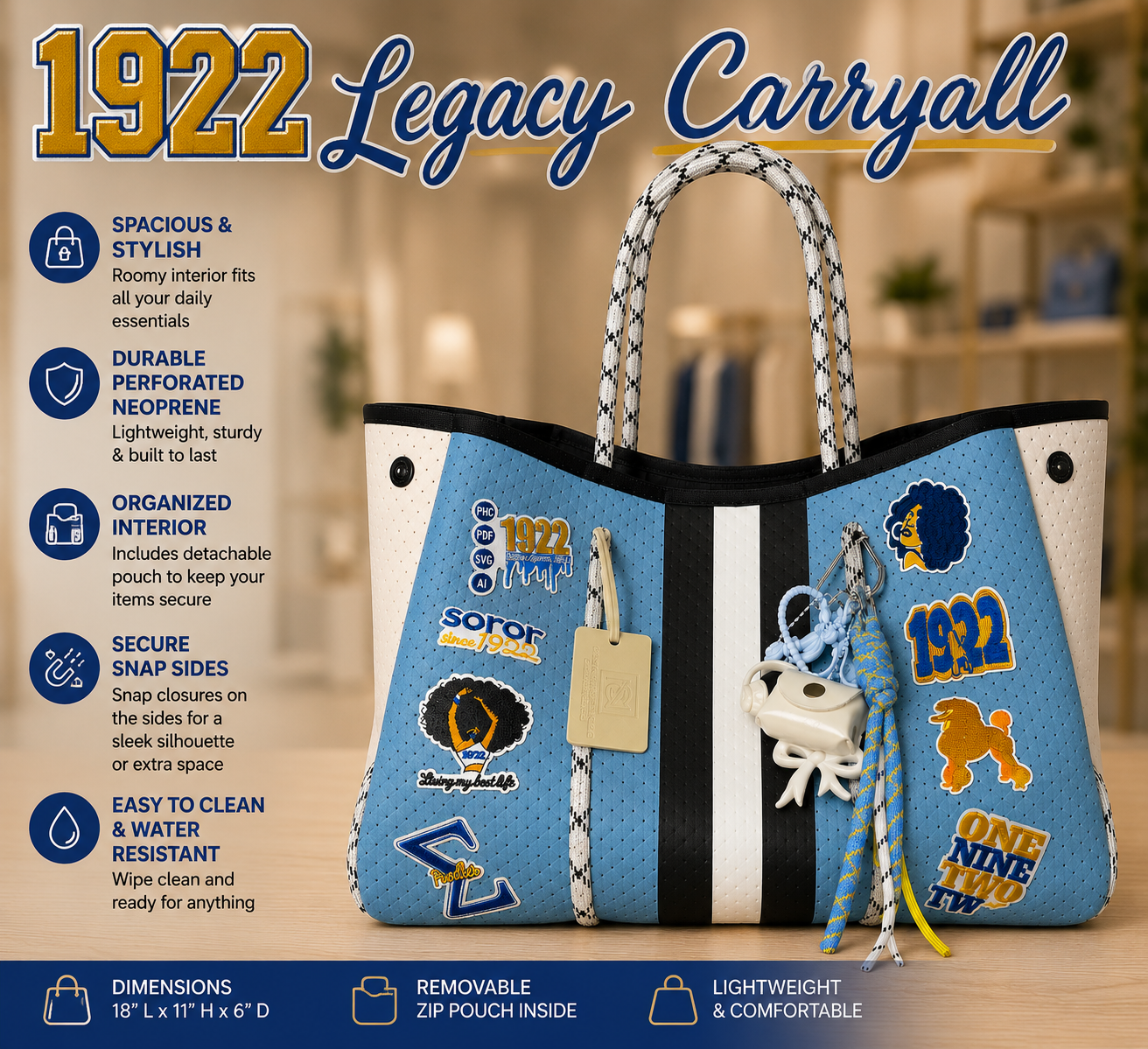 "1922 Legacy Carryall" Tote Bag