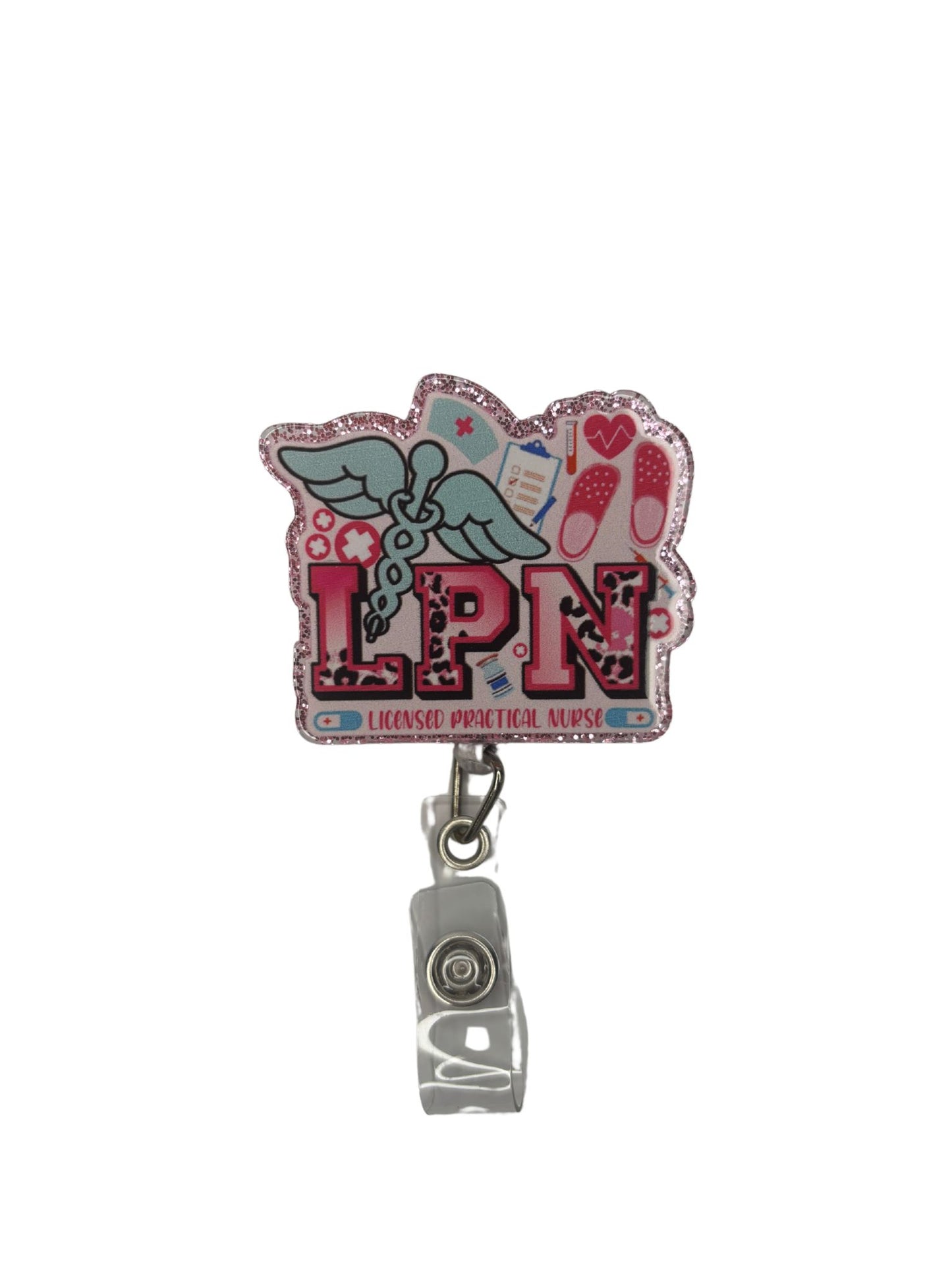 "LPN" (Licensed Practical Nurse) Badge Reel