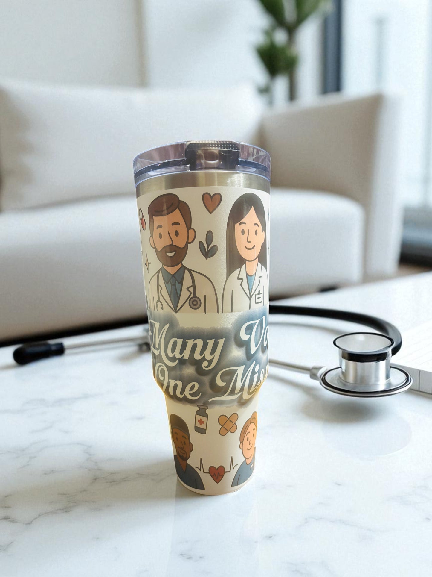 Healthcare Voices Mission Insulated 40oz Tumbler with Handle