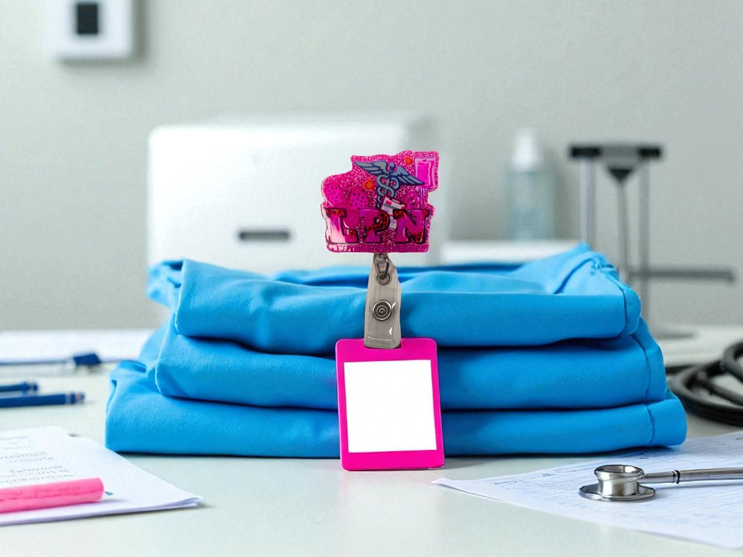 "LPN" (Licensed Practical Nurse) Badge Reel