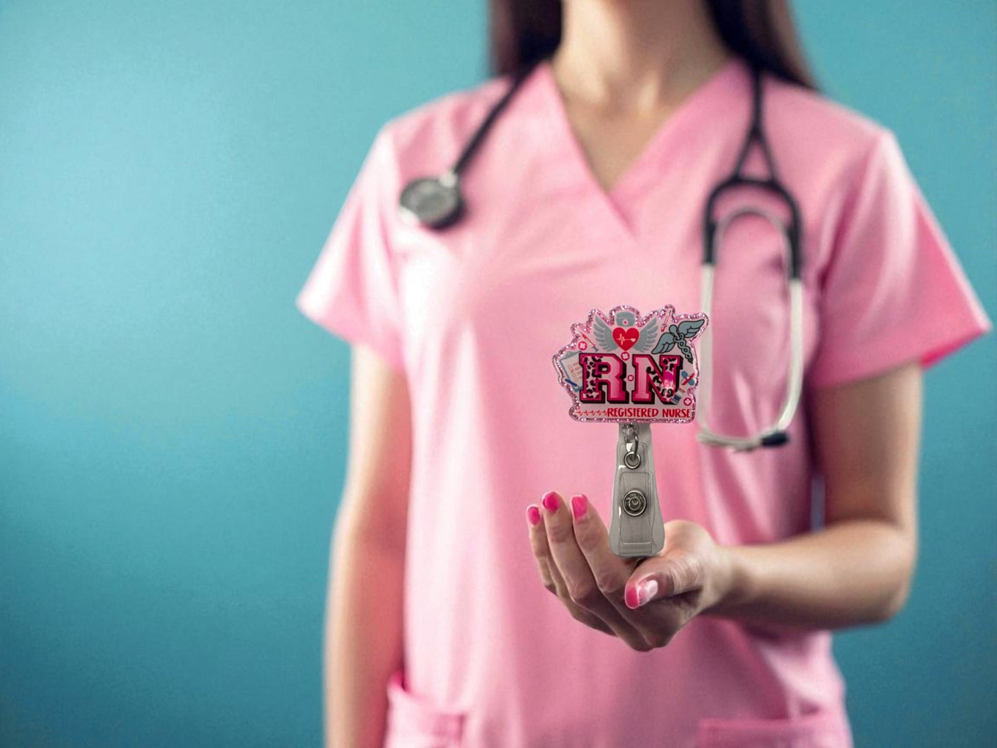 "RN" (Registered Nurse) Badge Reel