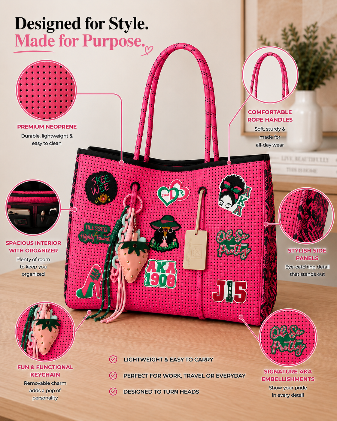 "Pretty in Pink" Legacy Tote Bag