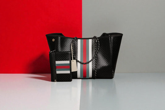 Neoprene Tote Bag: Glossy Black