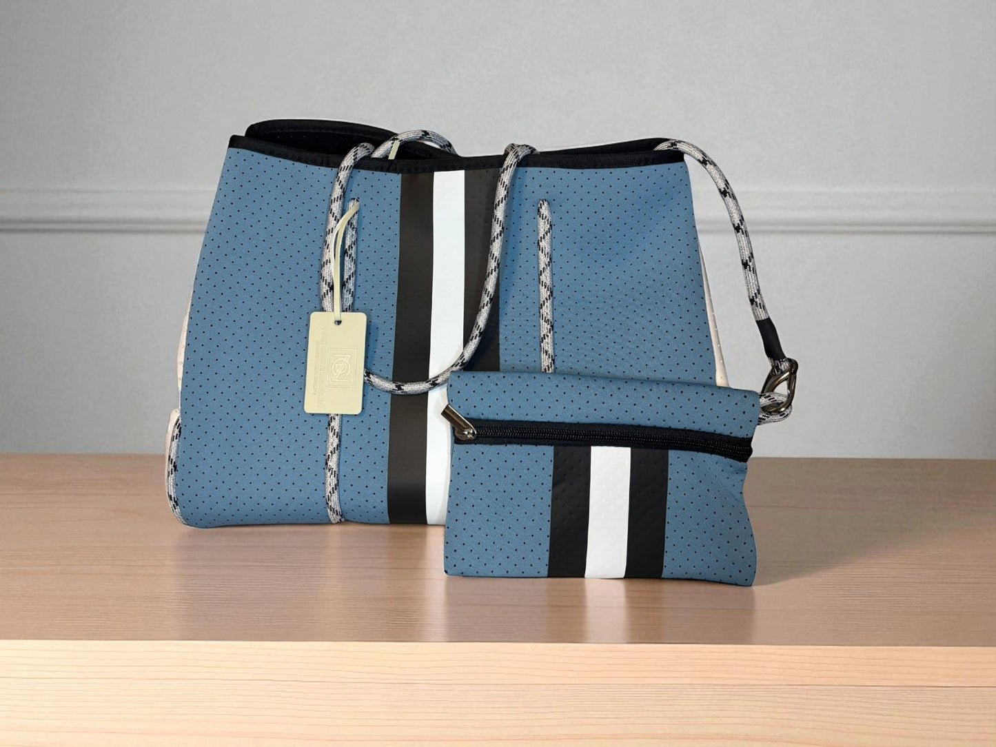 Neoprene Tote Bag: Color-Blocked Design