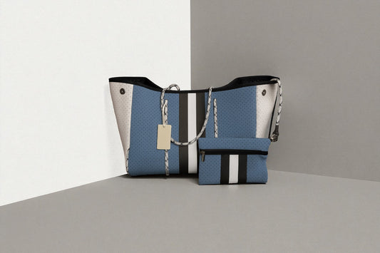 Neoprene Tote Bag: Color-Blocked Design