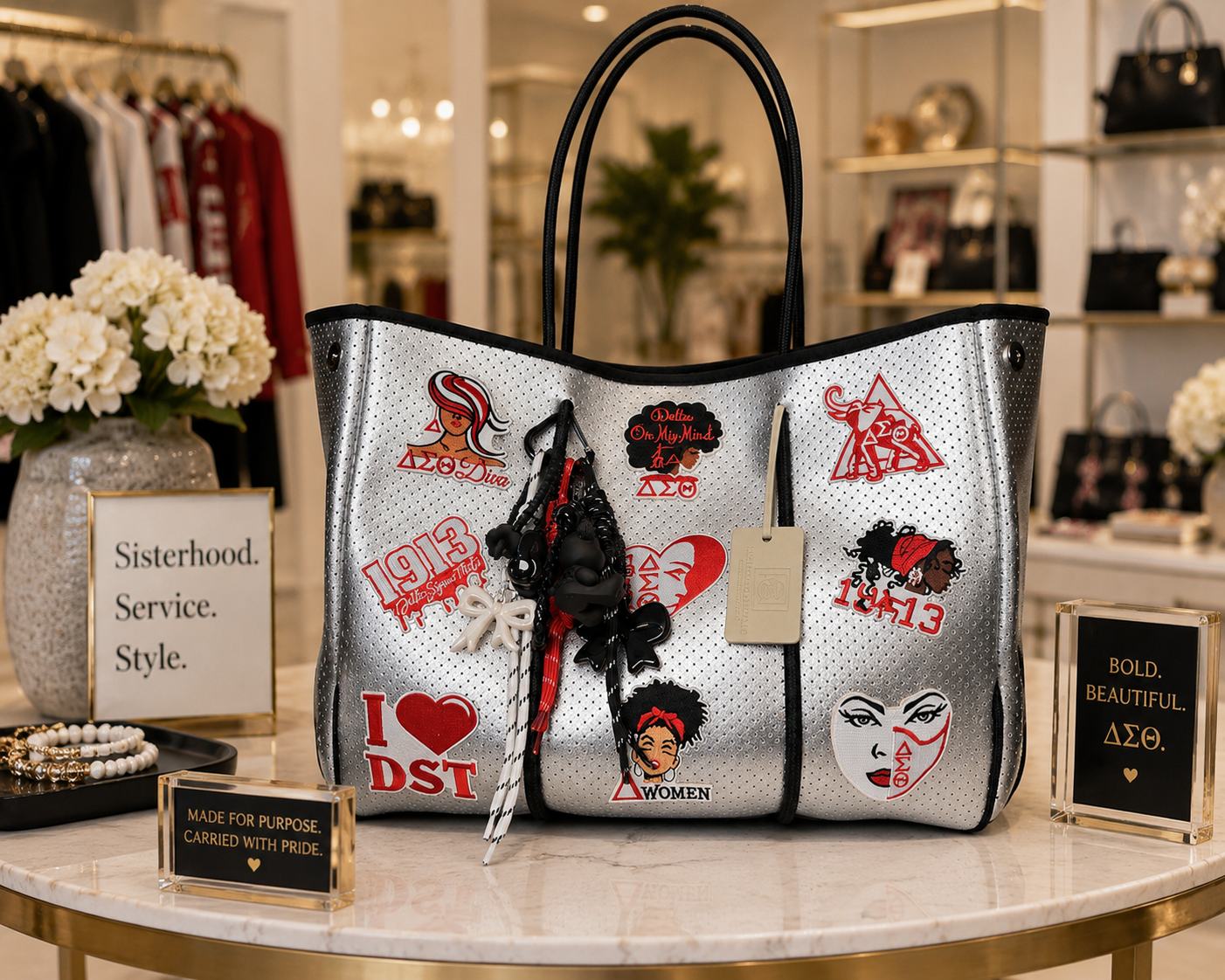 "Crimson Legacy Carryall" Tote Bag