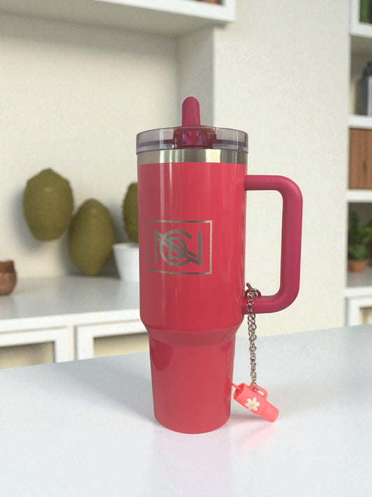 Hot Pink "NCD" 40oz Tumbler