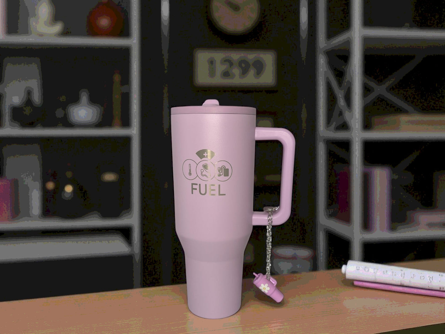 Lilac " FUEL " Spill Proof Tumbler