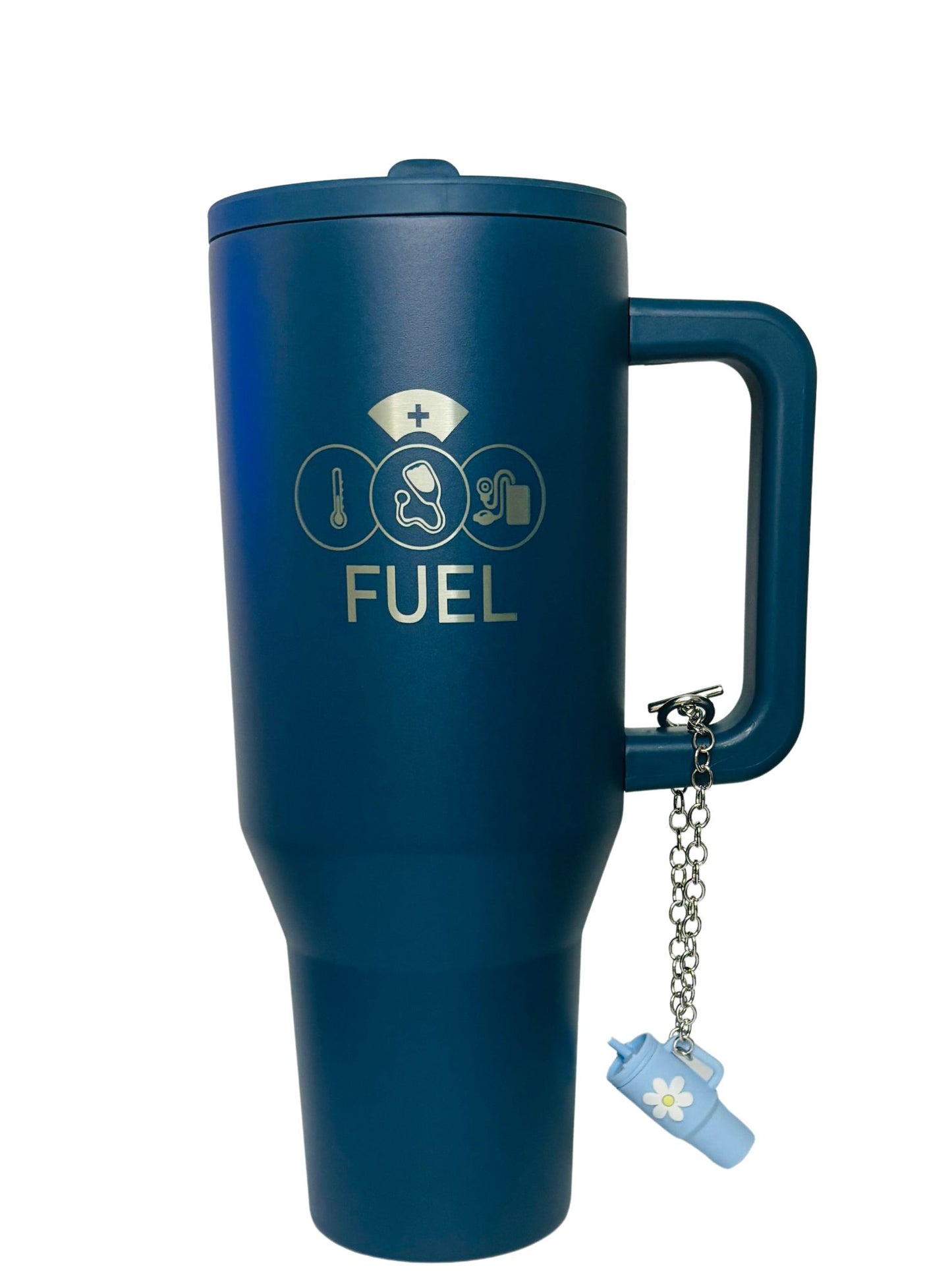 Navy Blue "FUEL" Spill Proof Tumbler