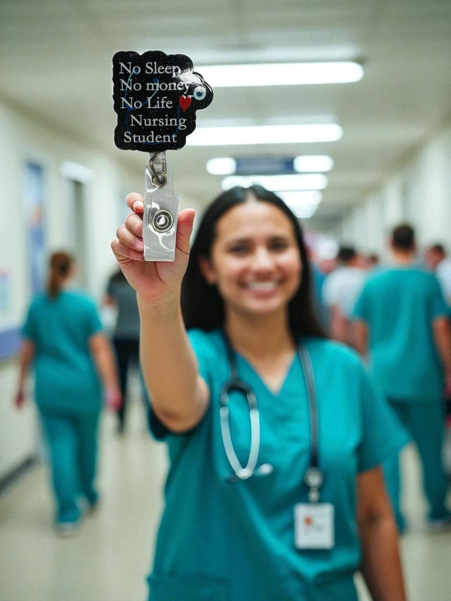 " No Sleep, No money, No Life Nursing Student" Badge Reel
