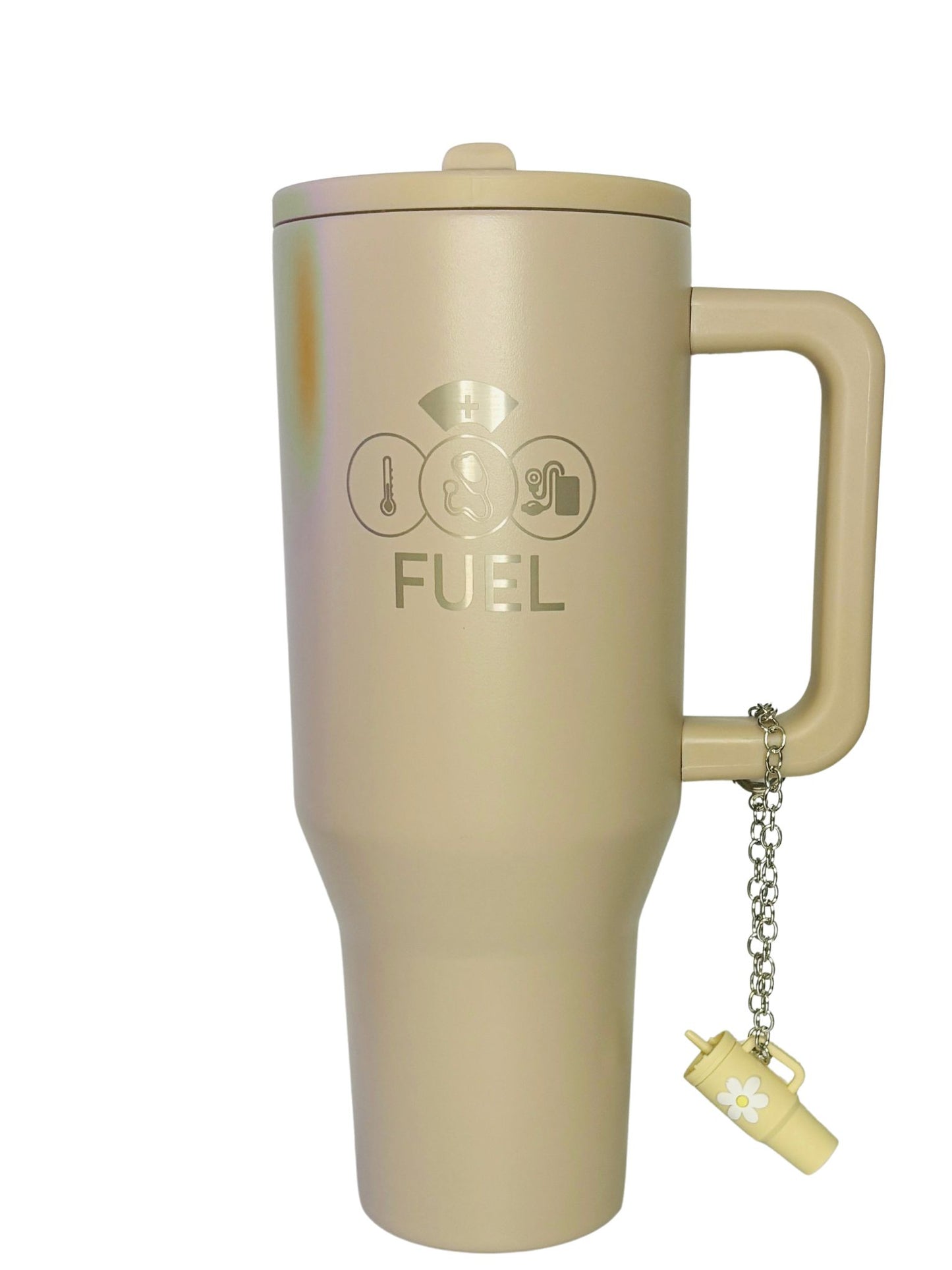 Tan " Fuel " Spill Proof Tumbler