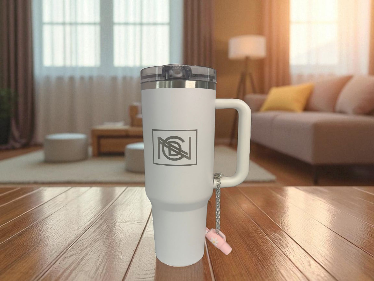 Winter White "NCD" 40 oz Tumbler