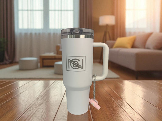 Winter White "NCD" 40 oz Tumbler